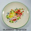 Lovely flower ceramic square platter